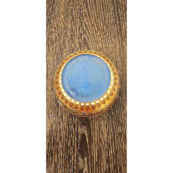 Vintage Round Cloisonne Enamel Trinket Box - Picture 3 of 8